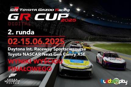 Wyniki wyścigu finałowego - 2. runda TOYOTA GR CUP DIGITAL 2025 -  Toyota NASCAR Next Gen Camry XSE -  Daytona Int. Raceway Sportscarcourse